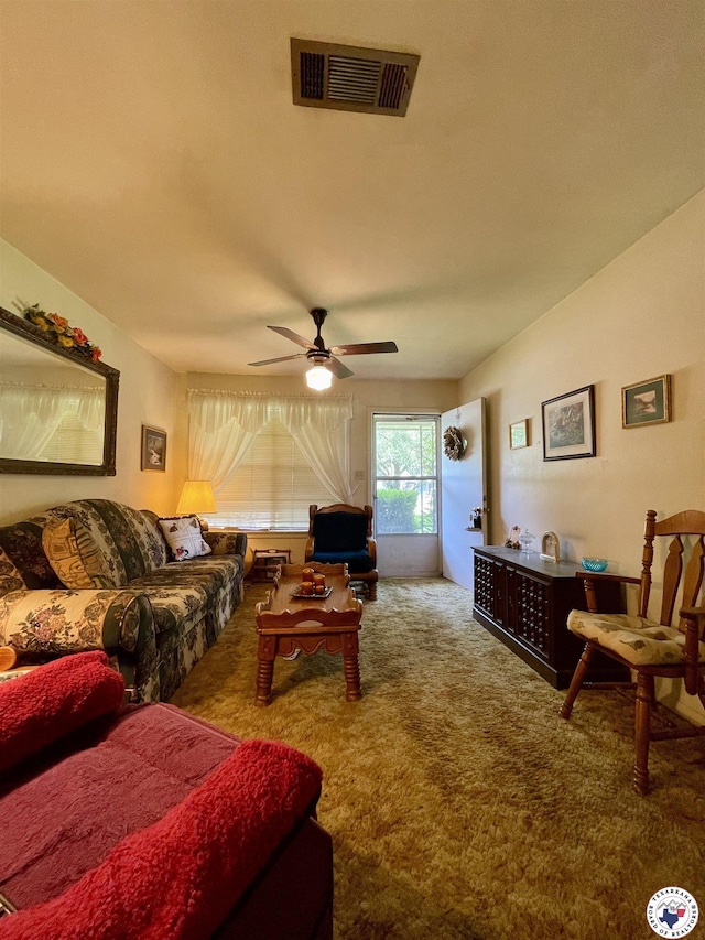 530 Bentley Dr, Nash, TX 75569 - living room with a ceiling fan and carpet floors