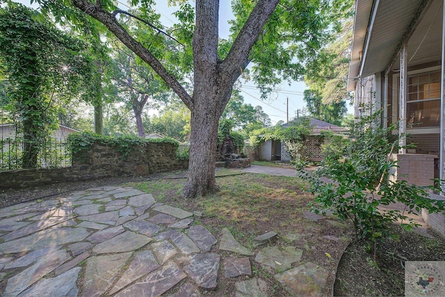 view of patio with a fenced backyard