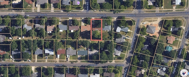 1205 W 40th St, Texarkana, TX 75503 - aerial overview of property's location with property parcel outlined