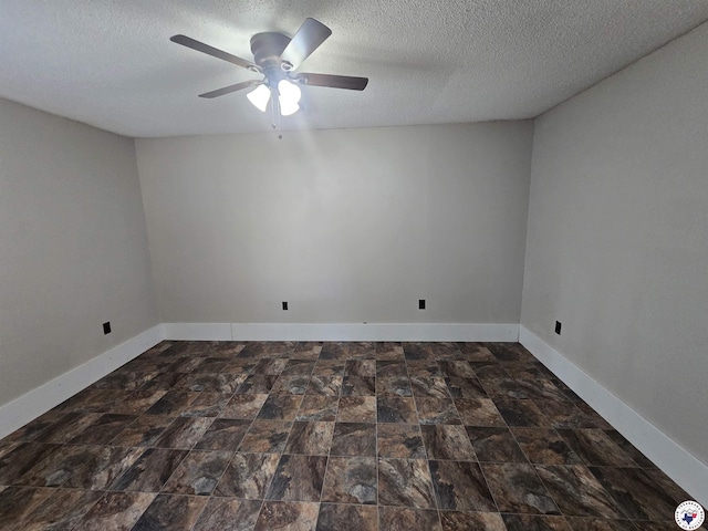 1405 S Fulton St, Hope, AR 71801 - unfurnished room featuring a ceiling fan, a textured ceiling, and baseboards