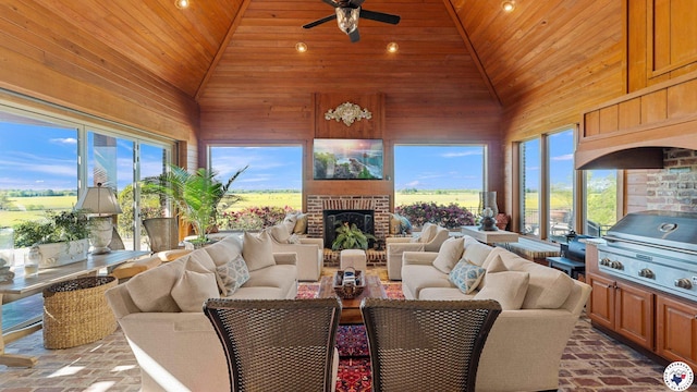 view of sunroom