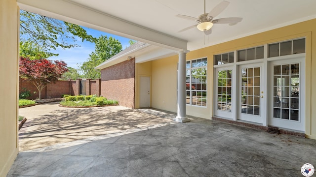 11 Dogwood Pl, Texarkana, TX 75503 - view of patio with fence and a ceiling fan