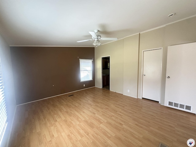 112 Springridge Ln, Texarkana, TX 75501 - unfurnished bedroom with visible vents, ornamental molding, and light wood-type flooring