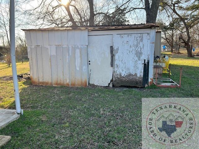 view of shed