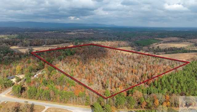 aerial view featuring a mountain view