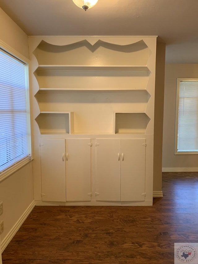 interior space with hardwood / wood-style flooring