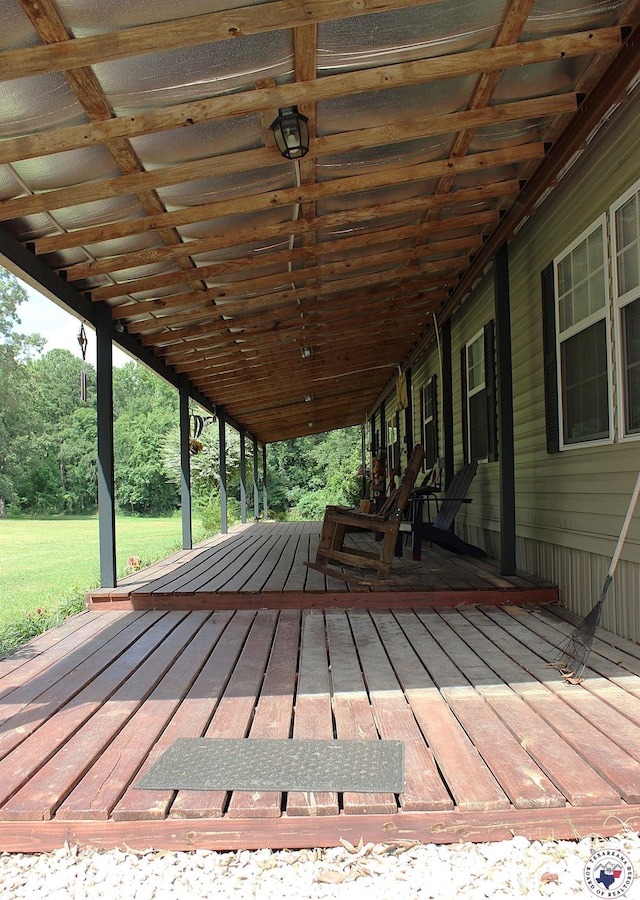 632 White Oak Rd, Maud, TX 75567 - view of wooden terrace