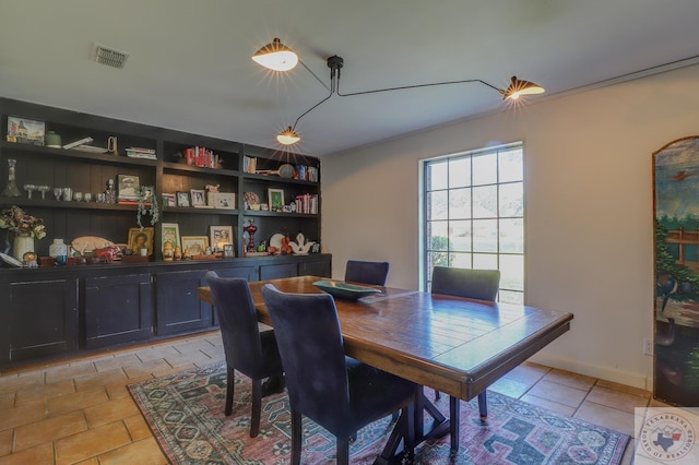 view of tiled dining area