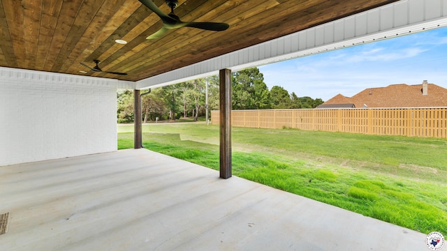 7312 Shadow Brooke, Texarkana, TX 75503 - view of patio featuring a ceiling fan