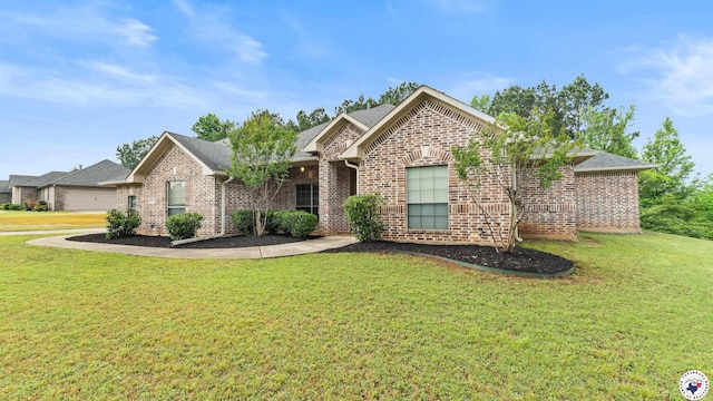 6 Meredith Way, Texarkana, TX 75501 - ranch-style home with brick siding, a front lawn, and roof with shingles