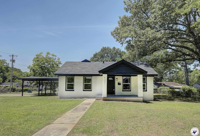 4201 Pine St, Texarkana, TX 75501 - bungalow featuring stucco siding and a front yard