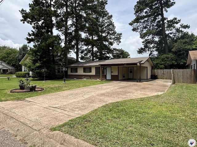 3703 Hickory St, Texarkana, AR 71854 - view of front of property featuring concrete driveway and a carport