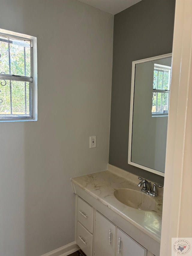 bathroom featuring vanity