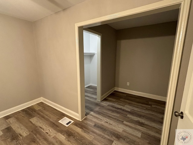 interior space featuring dark hardwood / wood-style floors