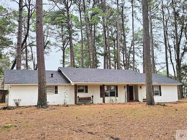 view of single story home