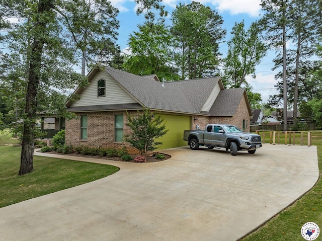 3401 Skyline Blvd, Texarkana, TX 75503 - view of front of property with brick siding, concrete driveway, roof with shingles, and a garage