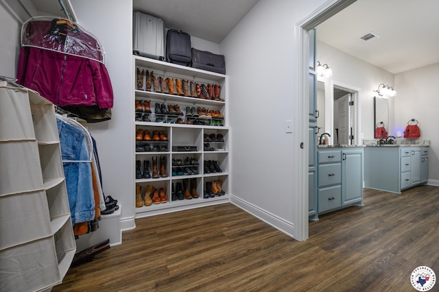 3401 Skyline Blvd, Texarkana, TX 75503 - spacious closet with dark wood-style flooring