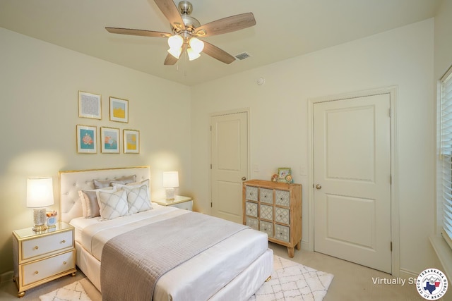 10 King Ranch Rd, Texarkana, TX 75503 - bedroom featuring light colored carpet and a ceiling fan