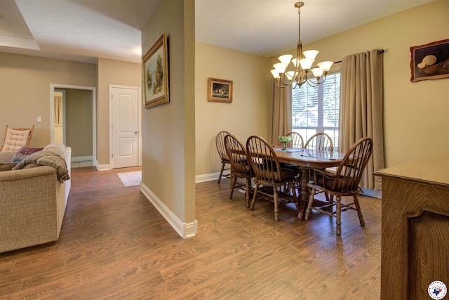 3705 Connie Ln, Texarkana, TX 75503 - dining room featuring a chandelier and wood finished floors