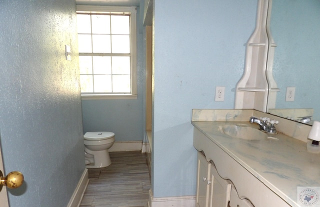 bathroom featuring toilet and vanity