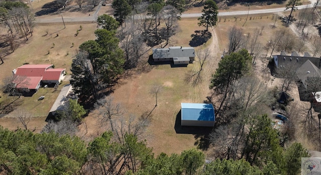 drone / aerial view featuring a rural view