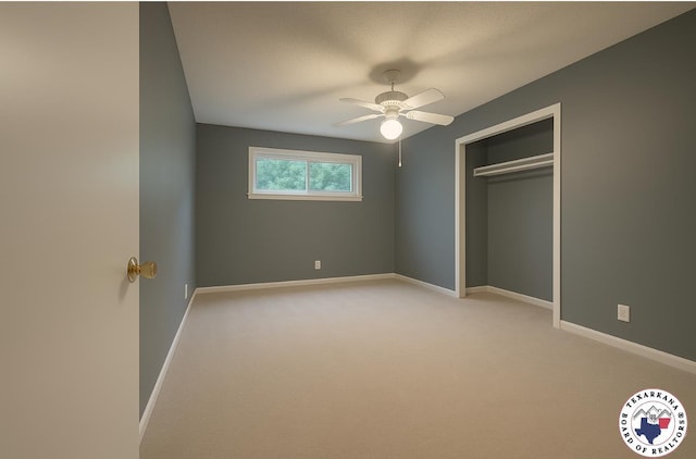 24 Desoto Cir, Texarkana, TX 75503 - unfurnished bedroom with carpet flooring, a ceiling fan, and a closet