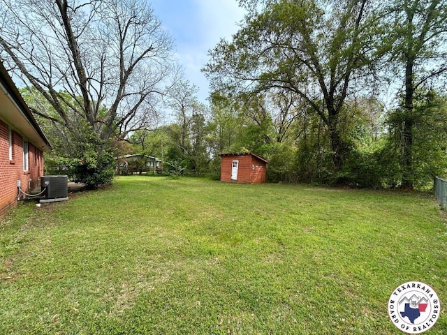 120 N St, Douglassville, TX 75560 - view of yard with an outdoor structure and central AC