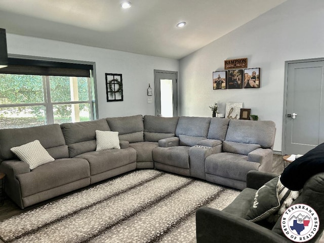 19913 Fm 125, Bivins, TX 75555 - living area with a wealth of natural light, recessed lighting, and vaulted ceiling