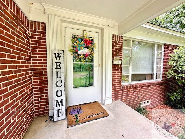 view of doorway to property