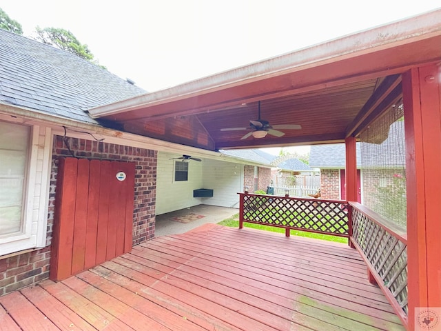 130 Westline Rd, Wake Village, TX 75501 - deck with a ceiling fan