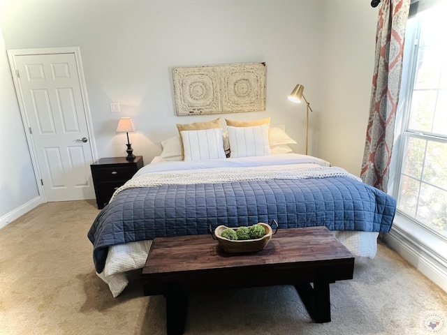 view of carpeted bedroom