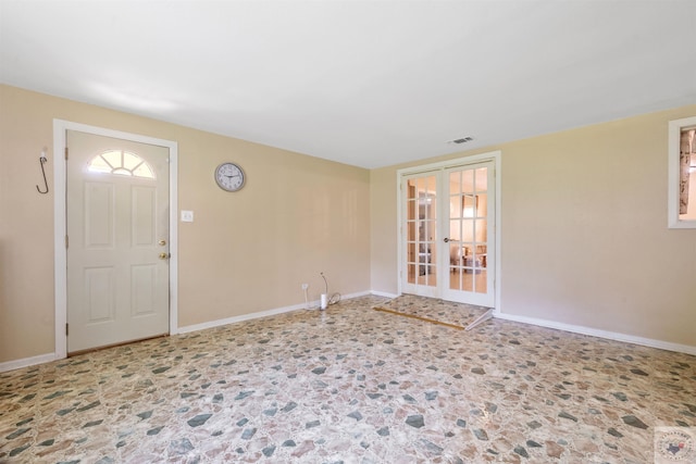 foyer with french doors