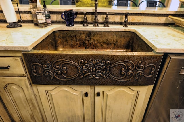 interior details featuring sink