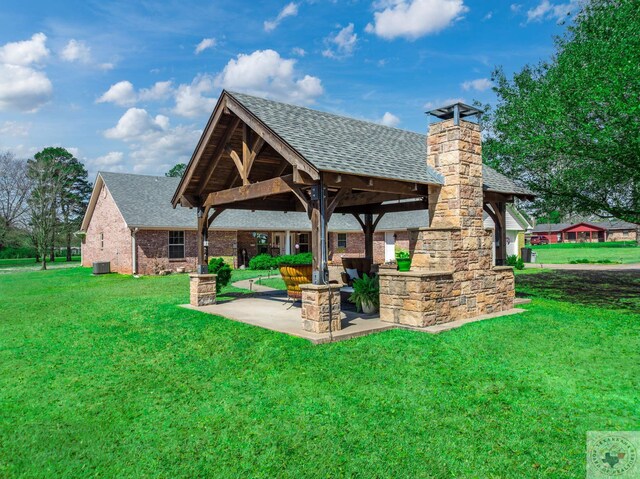 exterior space with a gazebo