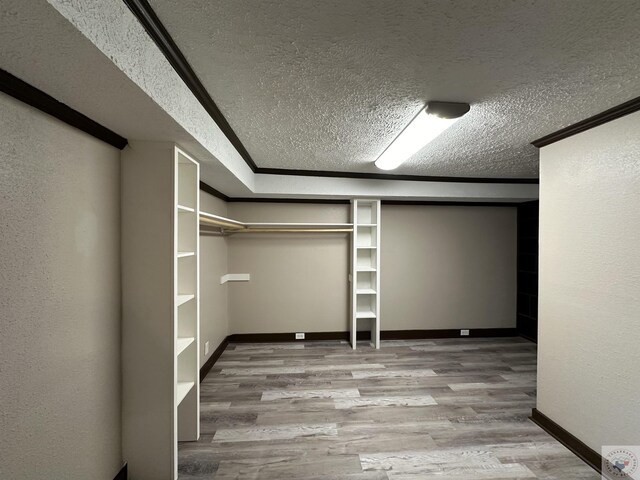 spacious closet featuring hardwood / wood-style flooring