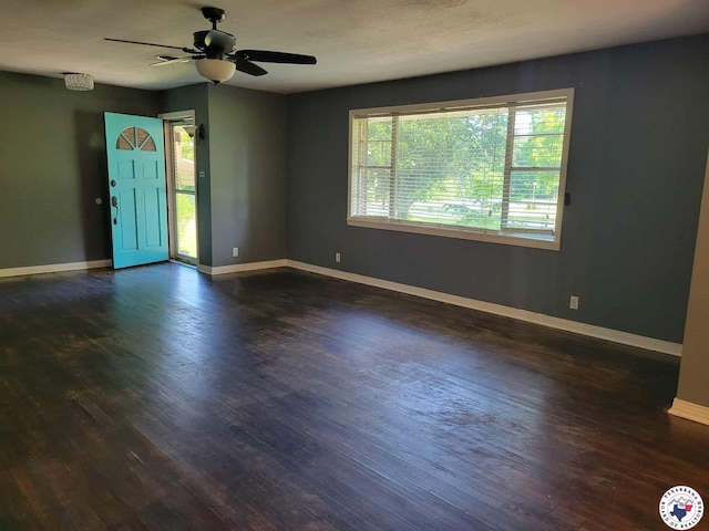 5105 Tennessee Rd, Texarkana, AR 71854 - unfurnished room featuring ceiling fan and dark wood-type flooring