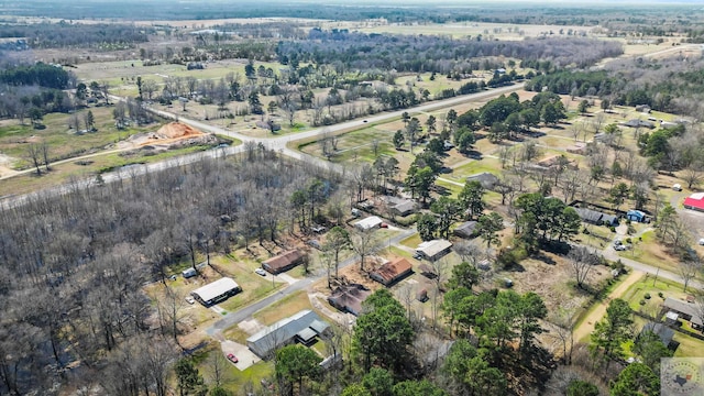 aerial view featuring a rural view