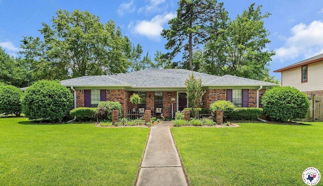 201 Larkspur Ln, Wake Village, TX 75501 - view of front of home featuring brick siding and a shingled roof