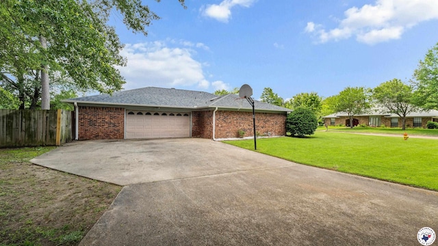 201 Larkspur Ln, Wake Village, TX 75501 - view of front of home featuring a garage, driveway, and brick siding