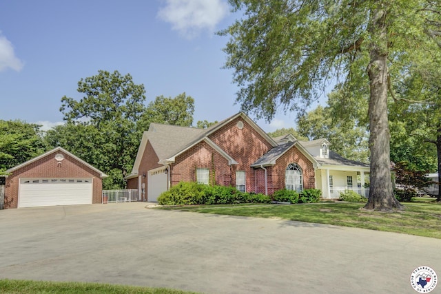 6903 Cherrybark Cir, Texarkana, AR 71854 - traditional-style home with brick siding and an outbuilding