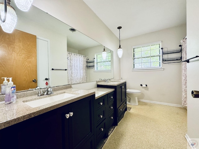 bathroom featuring toilet and vanity