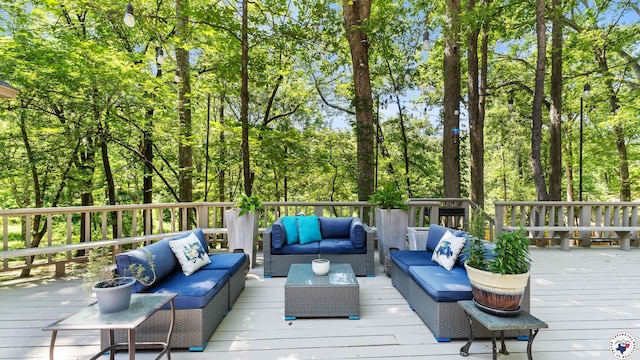 10 High Point Dr, Texarkana, TX 75503 - wooden deck featuring an outdoor hangout area