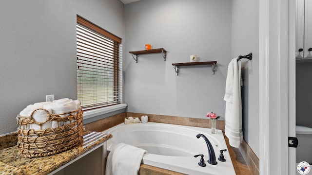 bathroom with a bath