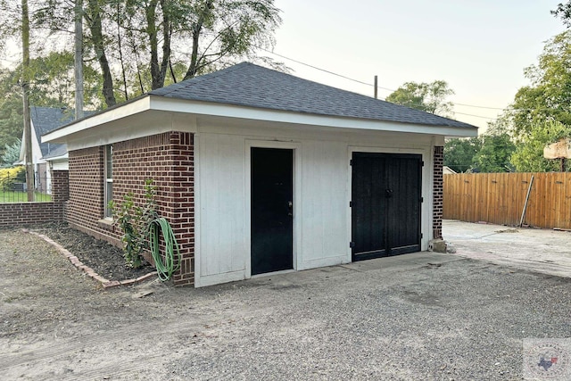 view of outdoor structure