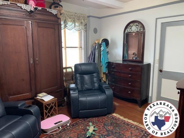 living area featuring wood finished floors