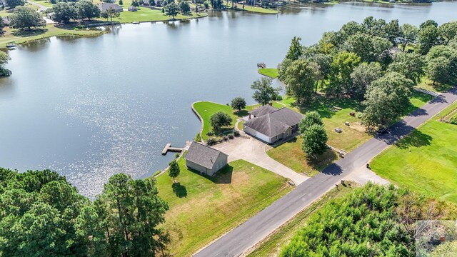 676 Akin Rd, Texarkana, TX 75503 - drone / aerial view with a water view