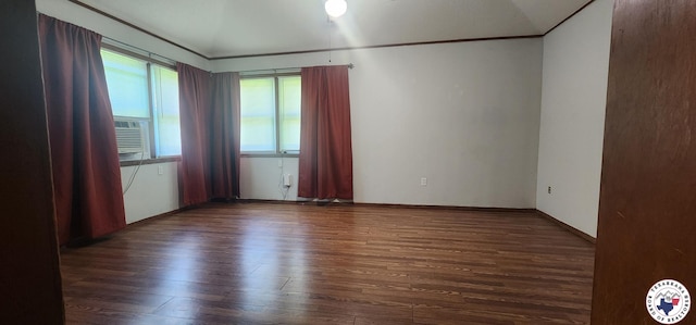 3507 Belmont Ave, Texarkana, AR 71854 - unfurnished room with wood finished floors, cooling unit, and crown molding