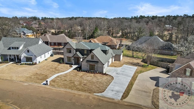 birds eye view of property featuring a residential view