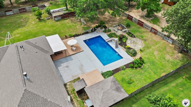77 Big Rock Cir, Texarkana, AR 71854 - drone / aerial view of a pool area