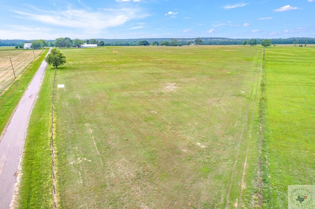 drone / aerial view with a rural view